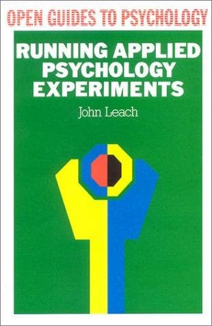 Cover of Running applied psychology experiments by Leach, John