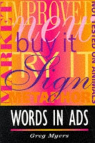 Cover of Words in ads by Greg Myers