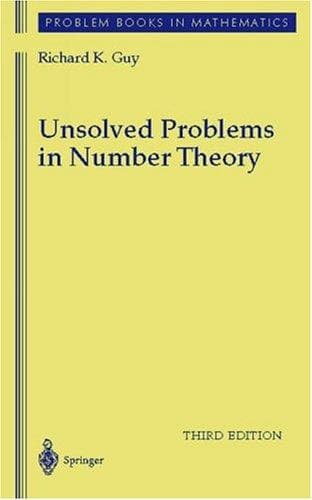 Cover of Unsolved problems in number theory by Richard K. Guy