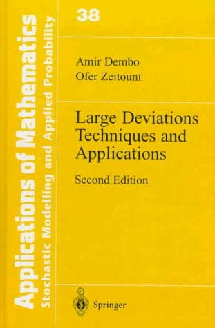 Cover of Large deviations techniques and applications by Amir Dembo