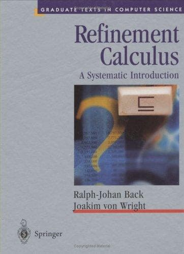 Cover of Refinement calculus by Ralph-Johan Back