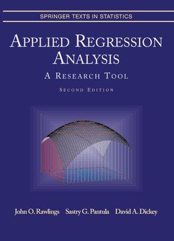 Cover of Applied regression analysis by John O. Rawlings