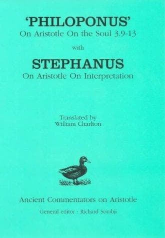 Cover of On Aristotle on the Soul 39-13 (Ancient Commentators on Aristotle Series) by John Philoponus