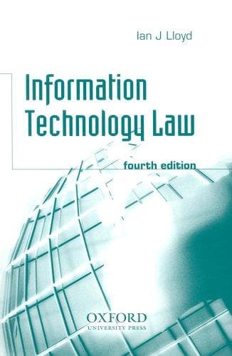 Cover of Information technology law by Ian J. Lloyd