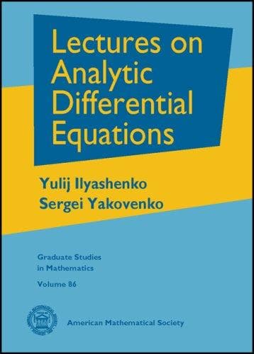 Cover of Lectures on analytic differential equations by I︠U︡. S. Ilʹi︠a︡shenko