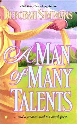 Cover of A Man of Many Talents by Deborah Simmons