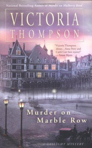 Cover of Murder on Marble Row by Victoria Thompson