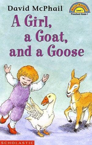 Cover of A girl, a goat, and a goose by David M. McPhail