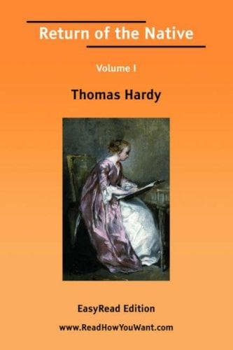 Cover of Return of the Native Volume I by Thomas Hardy