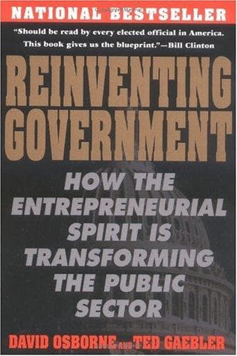 Cover of Reinventing government by David Osborne