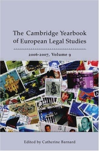 Cover of The Cambridge Yearbook of European Legal Studies by Catherine Barnard