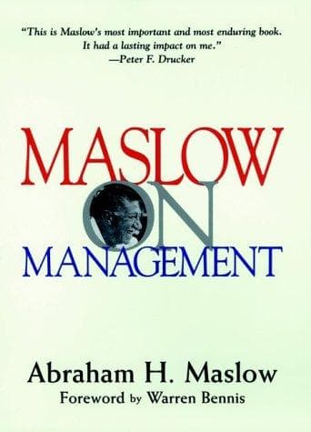 Cover of Maslow on management by Abraham H. Maslow