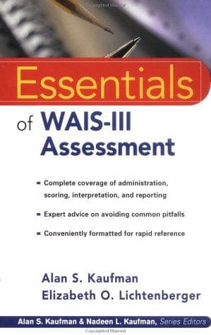 Cover of The essentials of WAIS-III assessment by Kaufman, Alan S