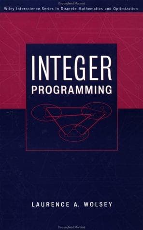 Cover of Integer programming by Laurence A. Wolsey