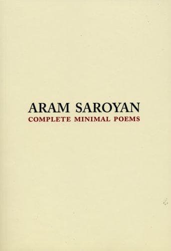 Cover of Complete Minimal Poems by Aram Saroyan
