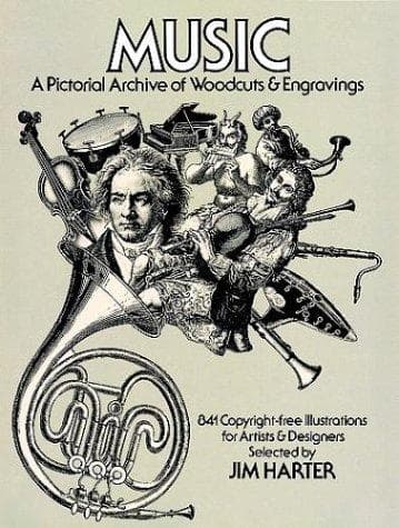 Cover of Music, a pictorial archive of woodcuts & engravings by Jim Harter