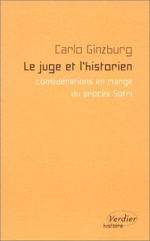 Cover of Il giudice e lo storico by Carlo Ginzburg