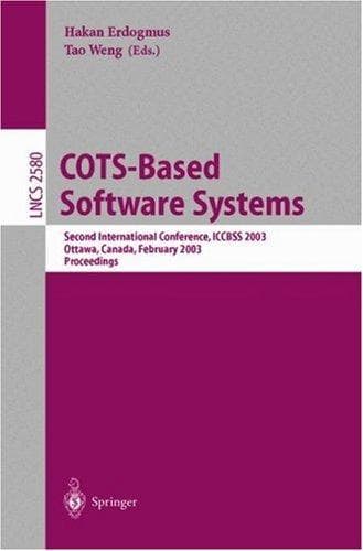 Cover of COTS-based software systems by ICCBSS 2003 (2003 Ottawa, Ont.)