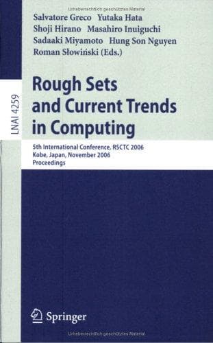 Cover of Rough sets and current trends in computing by RSCTC 2002 (2002 Malvern, Pa.)