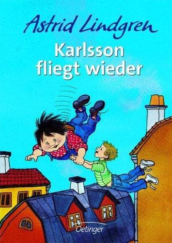 Cover of Karlsson på taket flyger igen by Astrid Lindgren