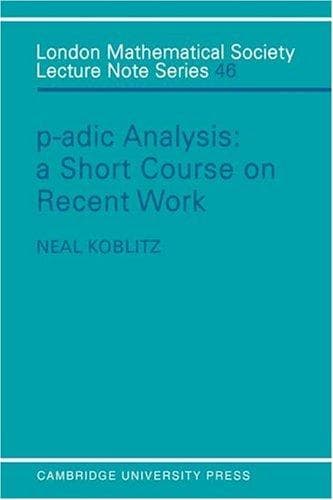 Cover of P-adic analysis by Neal Koblitz