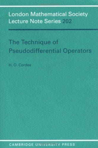 Cover of The technique of pseudodifferential operators by H. O. Cordes