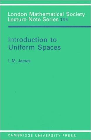 Cover of Introduction to uniform spaces by Ioan Mackenzie James