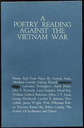 Cover of Poetry Reading Against the Vietnam War, A by Robert Bly