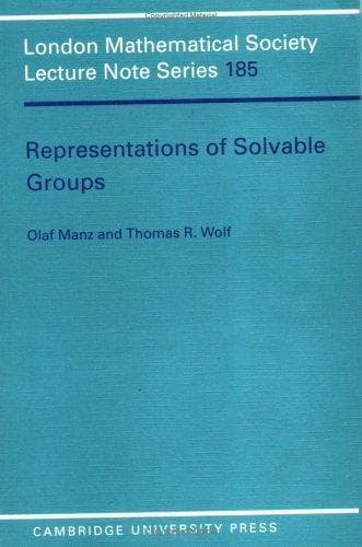 Cover of Representations of solvable groups by Olaf Manz