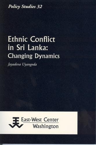 Cover of Ethnic Conflict in Sri Lanka by Jayadeva Uyangoda