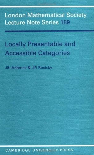 Cover of Locally presentable and accessible categories by Adámek, Jiří ing