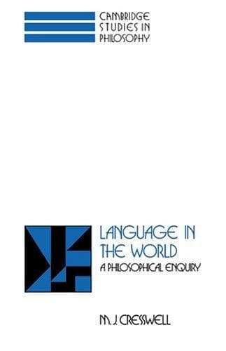 Cover of Language in the World by Cresswell, M. J