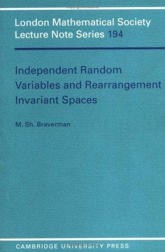 Cover of Independent random variables and rearrangement invariant spaces by Michael Sh Braverman
