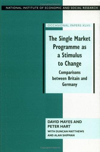 Cover of The single market programme as a stimulus to change by David G. Mayes