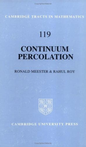 Cover of Continuum percolation by Ronald Meester