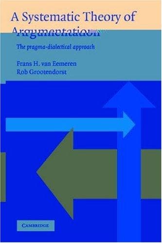 Cover of A systematic theory of argumentation by Frans H. van Eemeren