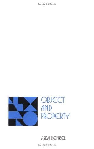 Cover of Object and property by Arda Denkel