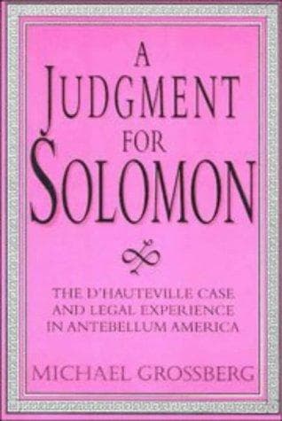 Cover of A judgment for Solomon by Michael Grossberg