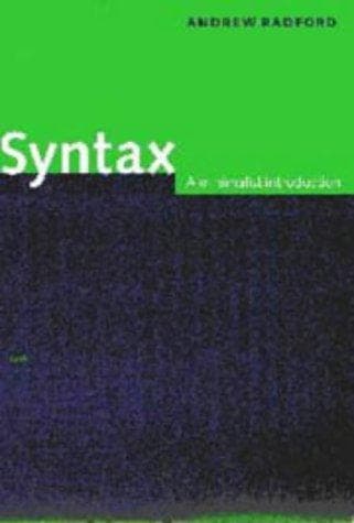Cover of Syntax by Andrew Radford