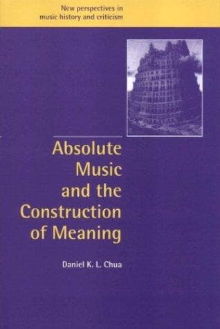 Cover of Absolute music and the construction of meaning by Daniel K. L. Chua