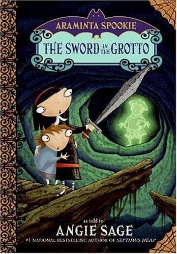 Cover of The sword in the grotto by Angie Sage