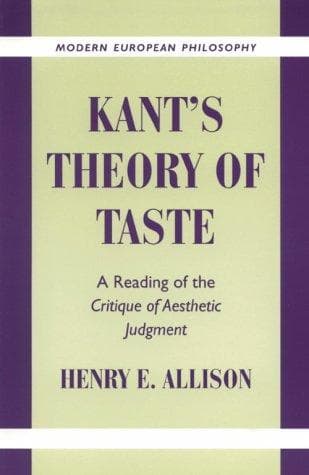 Cover of Kant's theory of taste by Henry E. Allison