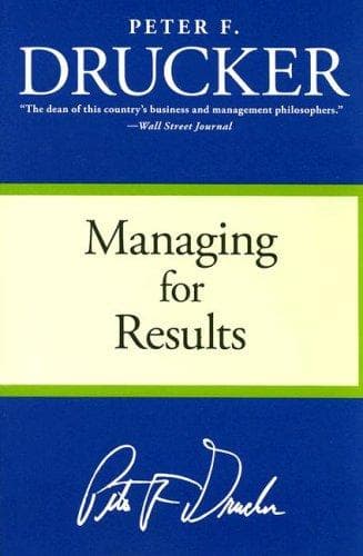 Cover of Managing for Results by Peter F. Drucker