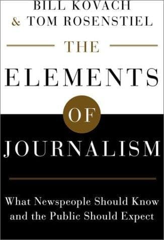 Cover of The Elements of Journalism by Bill Kovach