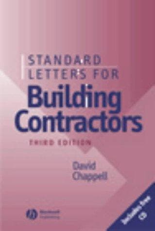Cover of Standard letters for building contractors by David Chappell