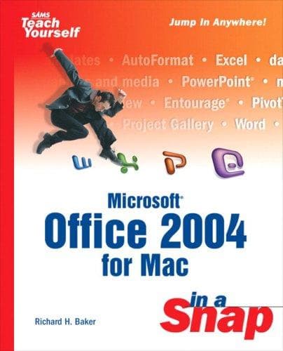 Cover of Microsoft Office 2004 for Mac in a snap by Richard H. Baker