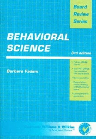 Cover of Behavioral science by Barbara Fadem