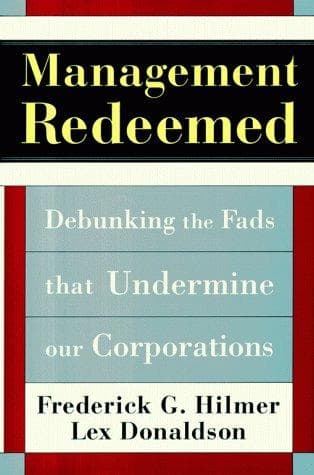 Cover of Management redeemed by Frederick G. Hilmer