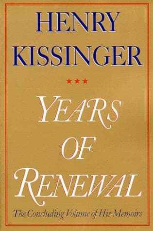 Cover of Years of renewal by Henry Kissinger