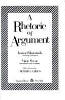 Cover of A rhetoric of argument by Jeanne Fahnestock